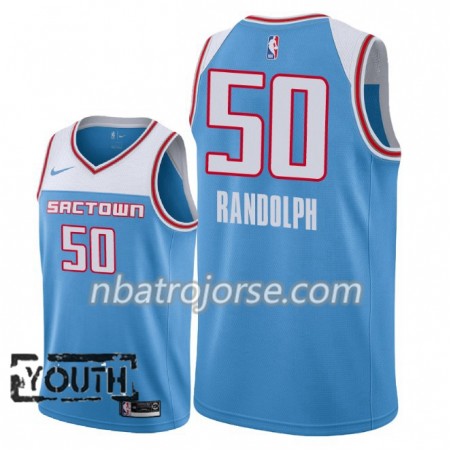 Barn Sacramento Kings Tröja Zach Randolph 50 2018-19 Nike City Edition Blå Swingman
